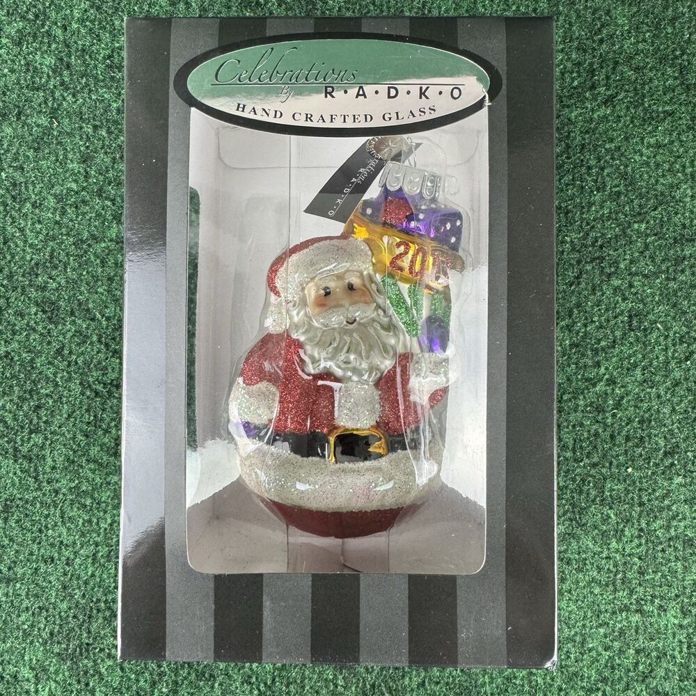 Christopher Radko Celebrations 2011 Santa Claus Ornament with Box